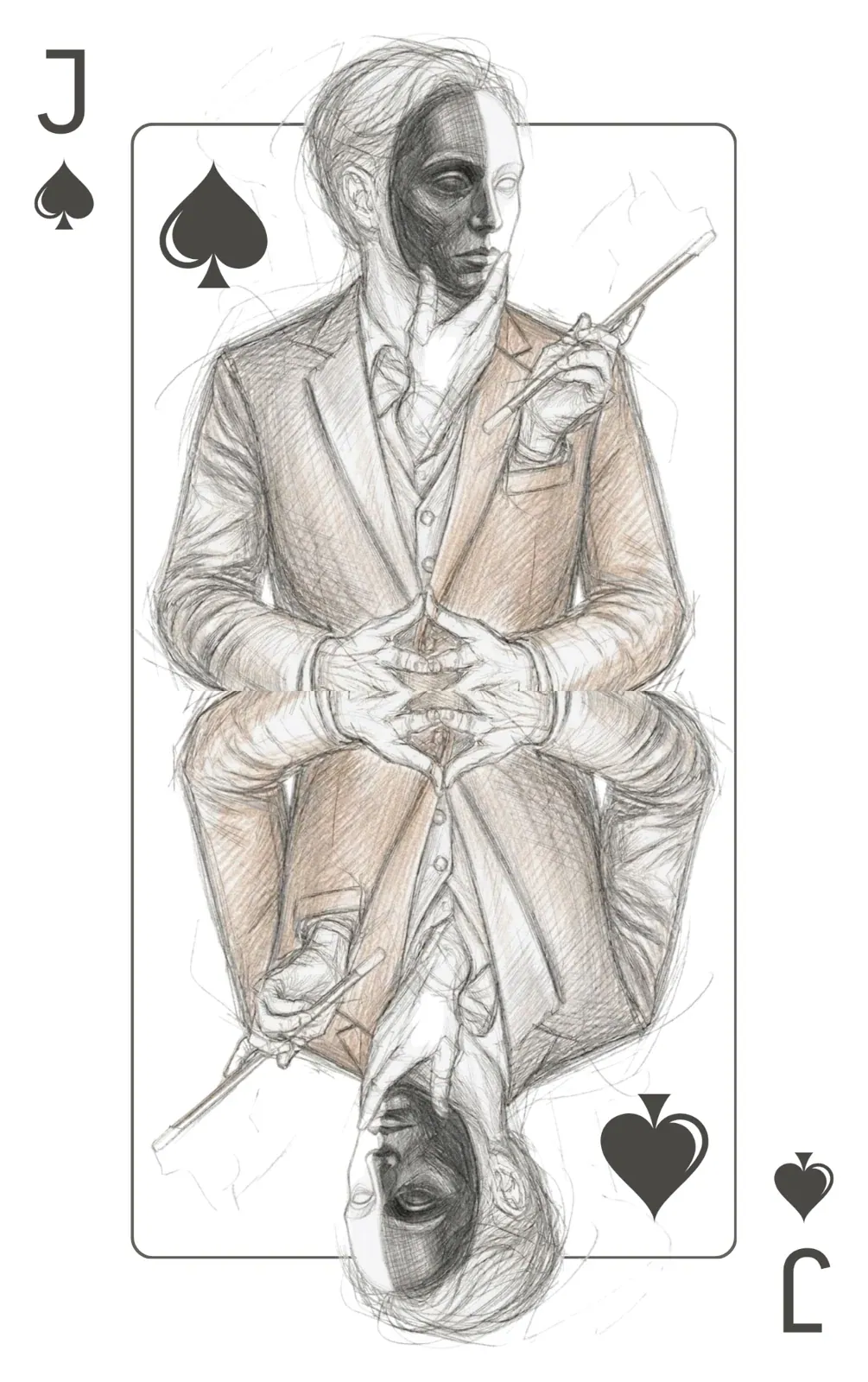 ภาพวาด Velin บนไพ่แจ็กโพดำ